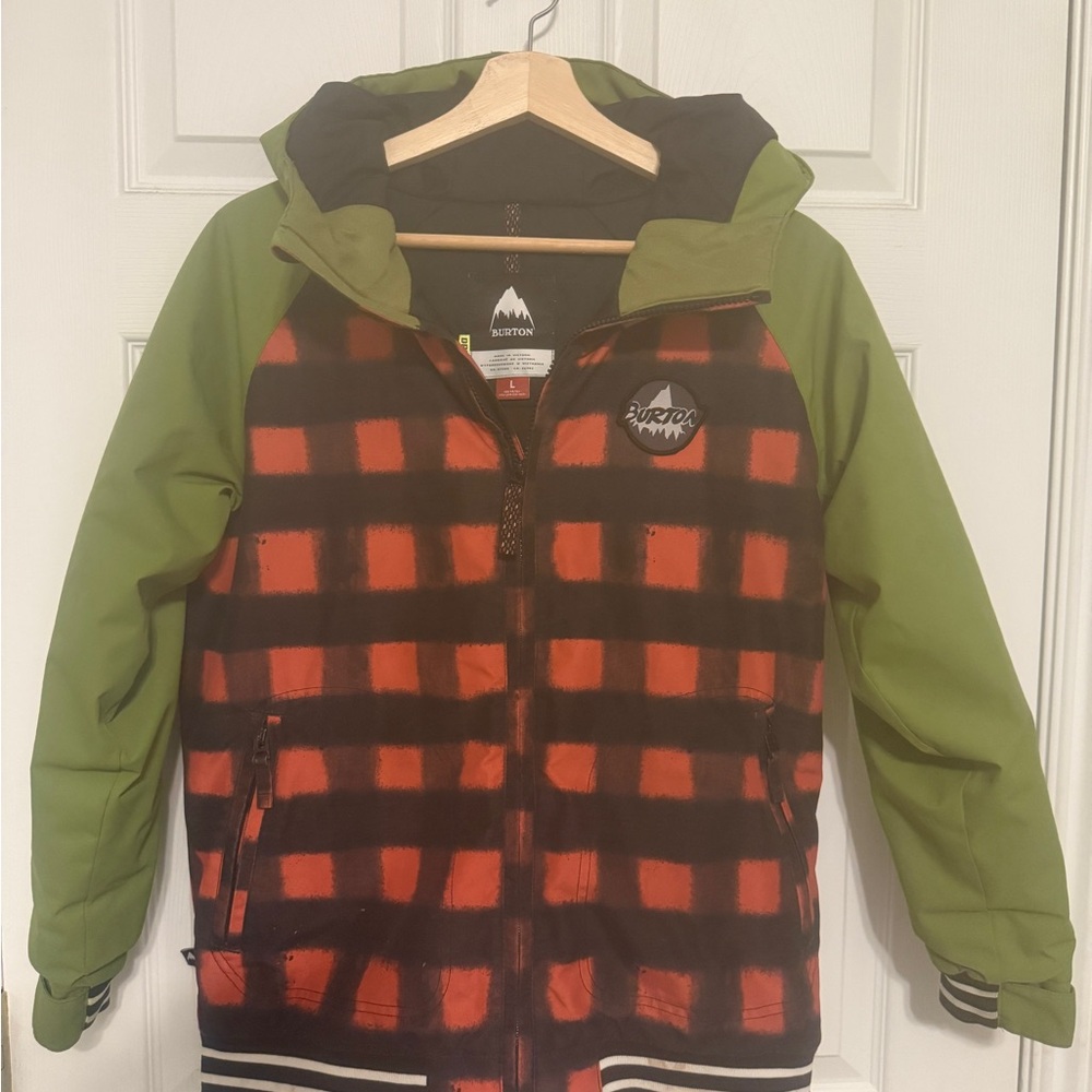 Burton Green / Red Snowboard Jacket